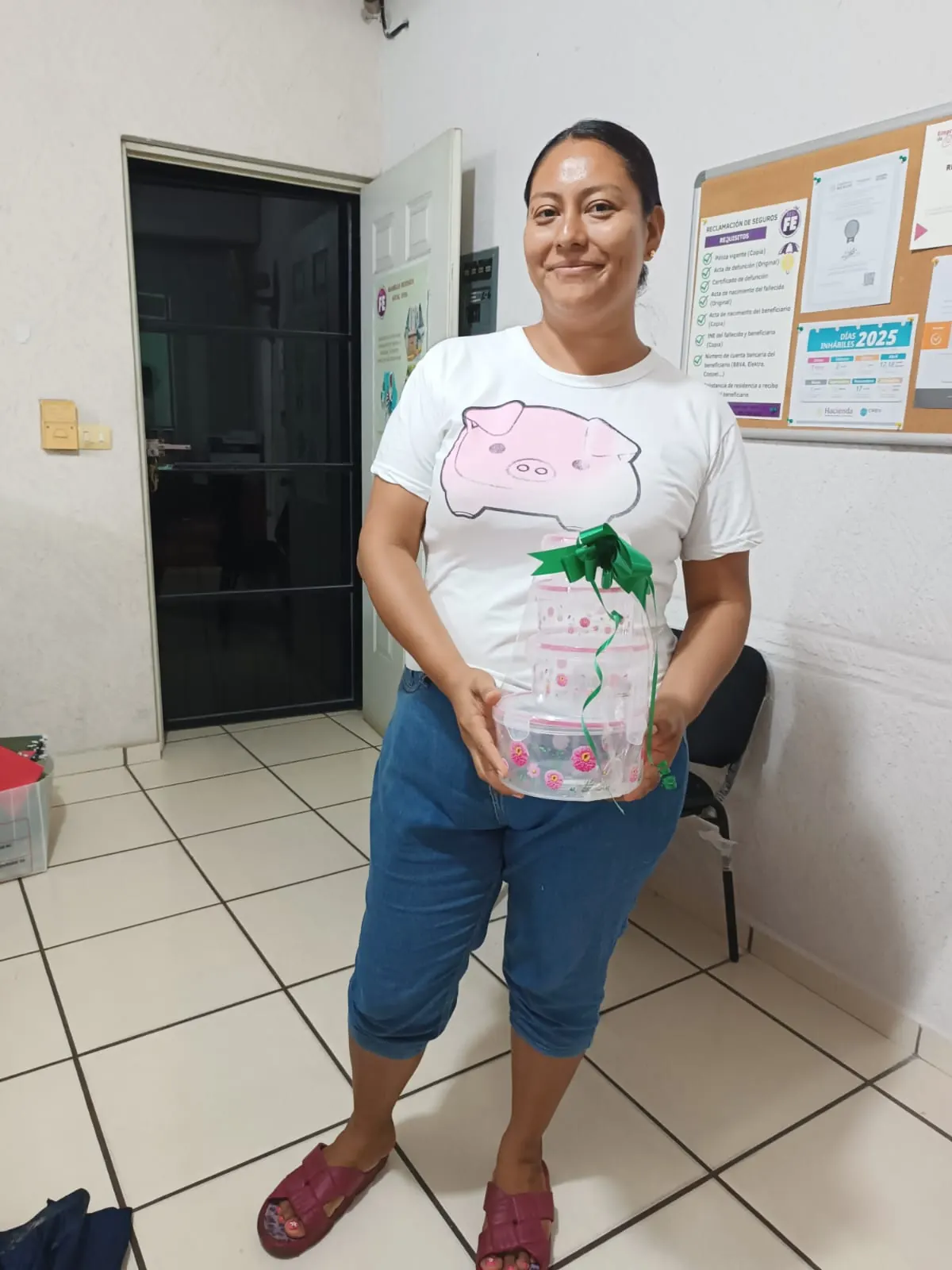 Socia REDFE con reconocimiento